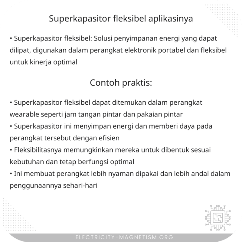 Superkapasitor Fleksibel | Aplikasinya