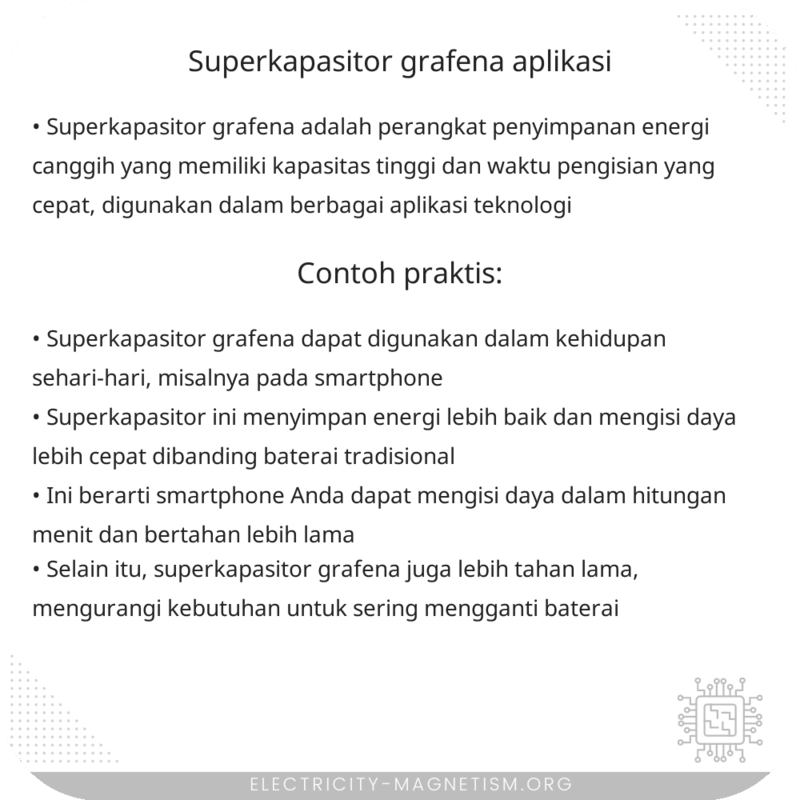 Superkapasitor Grafena | Aplikasi