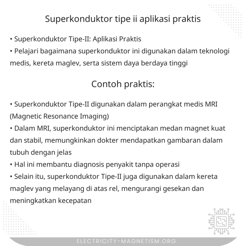 Superkonduktor Tipe-II | Aplikasi Praktis