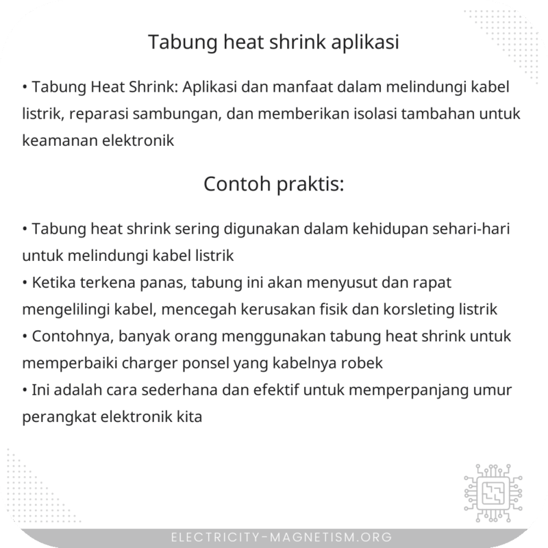 Tabung Heat Shrink | Aplikasi
