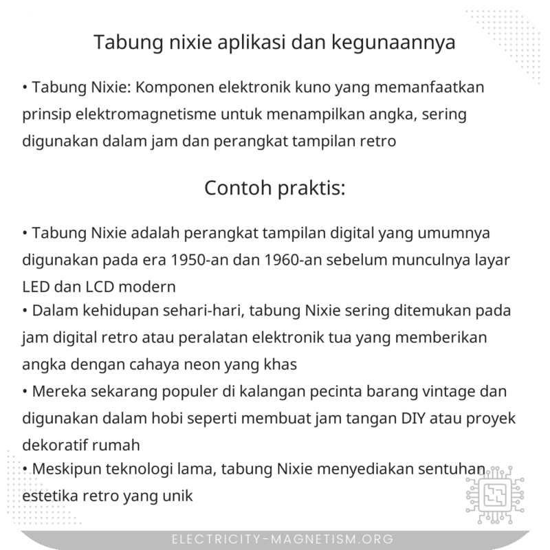 Tabung Nixie | Aplikasi dan Kegunaannya
