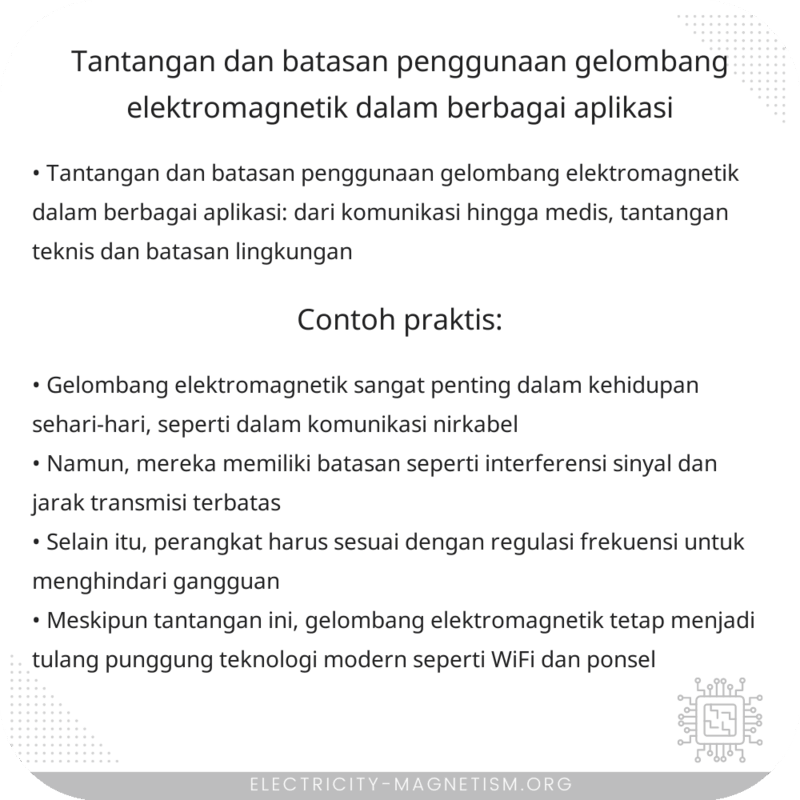 Tantangan dan Batasan Penggunaan Gelombang Elektromagnetik dalam Berbagai Aplikasi