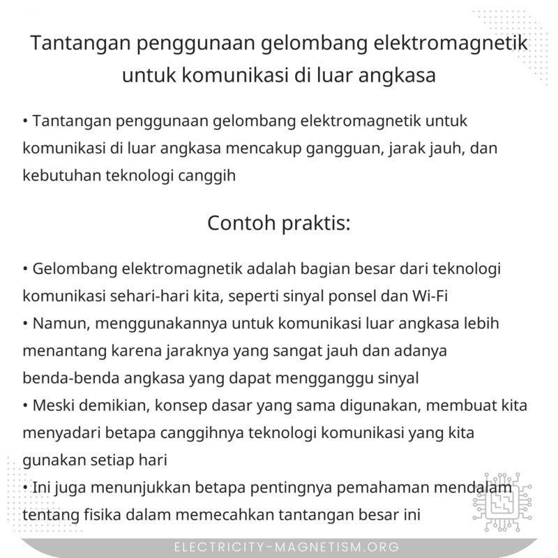 Tantangan Penggunaan Gelombang Elektromagnetik untuk Komunikasi di Luar Angkasa