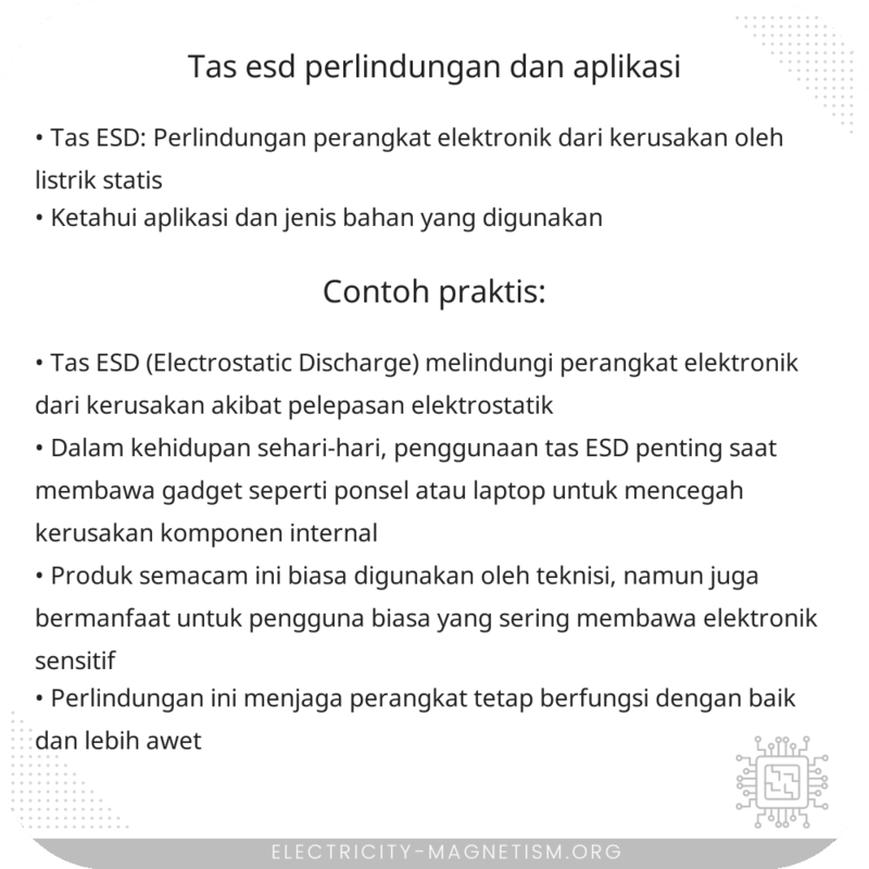 Tas ESD | Perlindungan dan Aplikasi