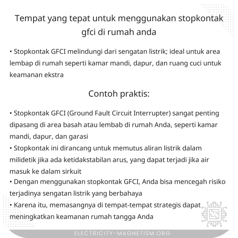 Tempat yang Tepat Untuk Menggunakan Stopkontak GFCI di Rumah Anda