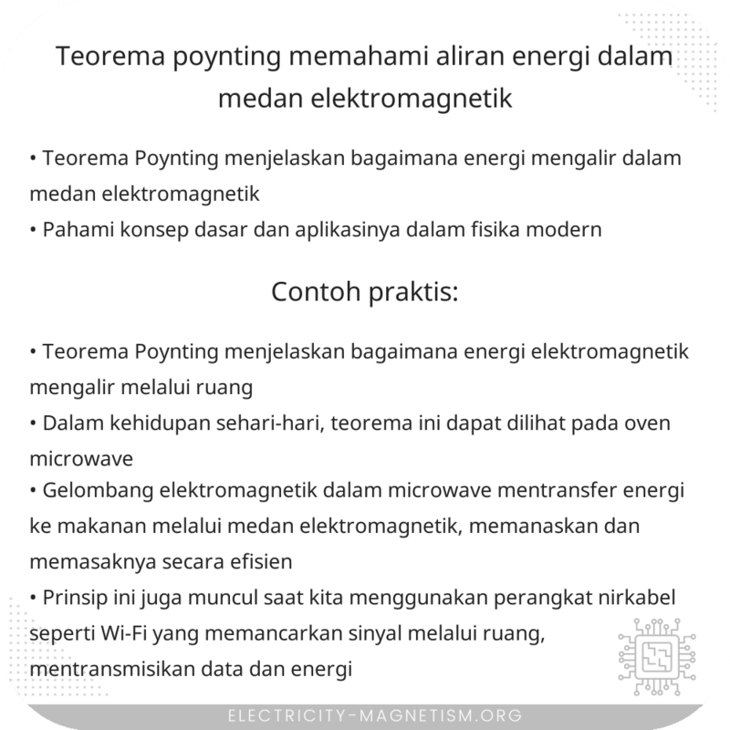 Teorema Poynting | Memahami Aliran Energi dalam Medan Elektromagnetik