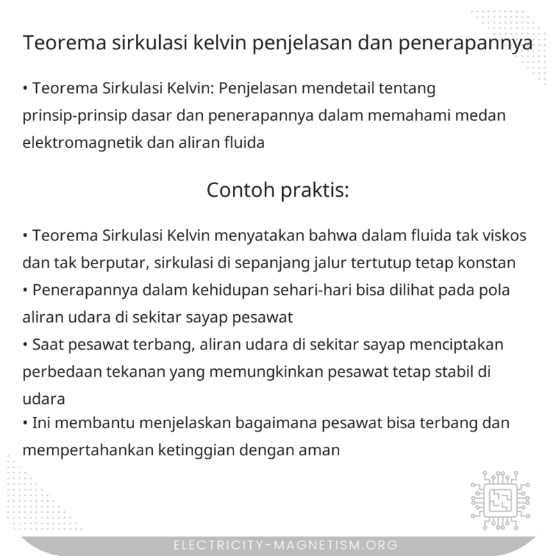 Teorema Sirkulasi Kelvin | Penjelasan dan Penerapannya