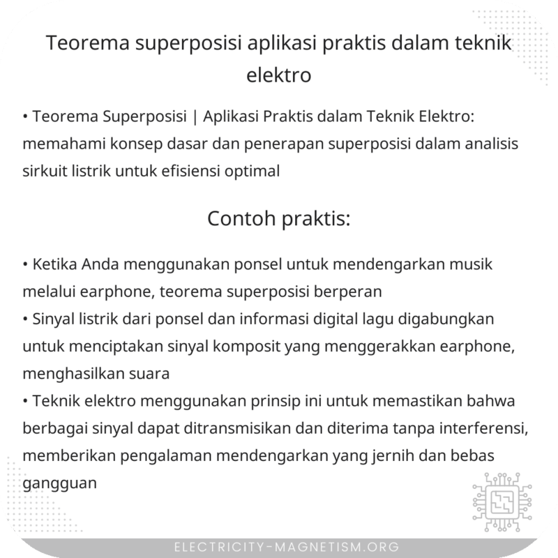 Teorema Superposisi | Aplikasi Praktis dalam Teknik Elektro
