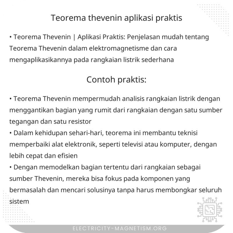 Teorema Thevenin | Aplikasi Praktis