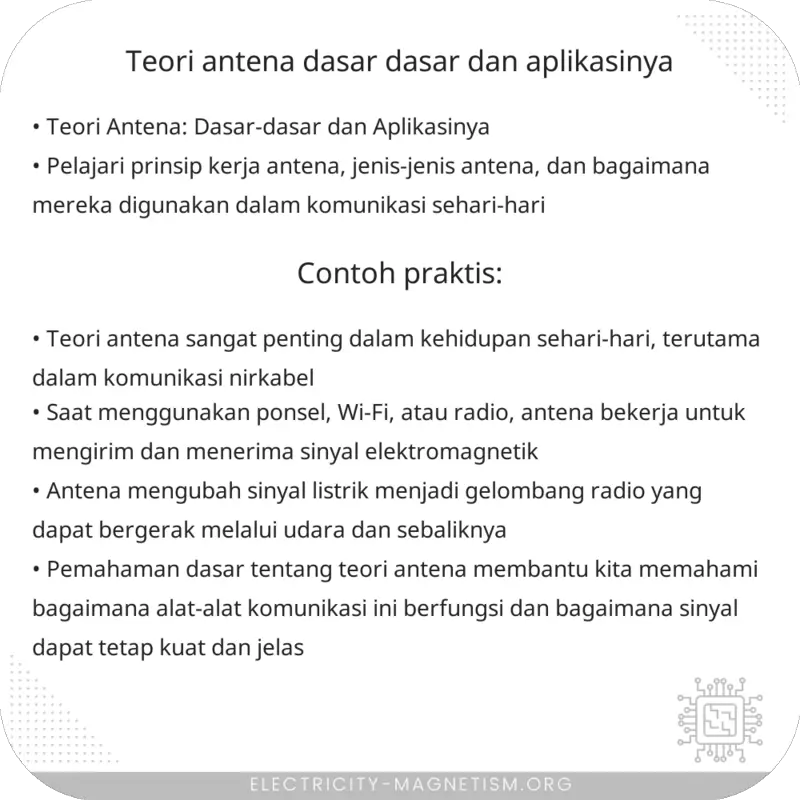Teori Antena | Dasar-dasar dan Aplikasinya