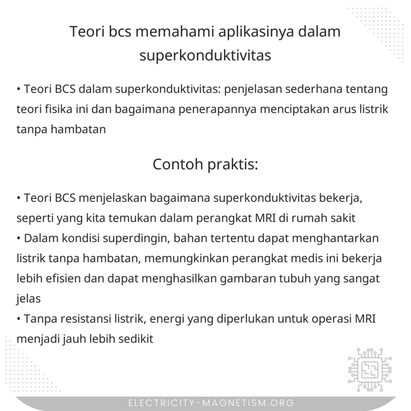 Teori BCS | Memahami Aplikasinya dalam Superkonduktivitas