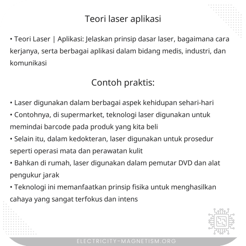 Teori Laser | Aplikasi