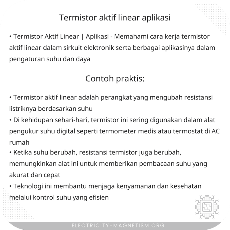 Termistor Aktif Linear | Aplikasi