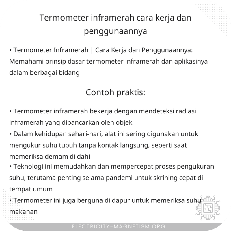 Termometer Inframerah | Cara Kerja dan Penggunaannya
