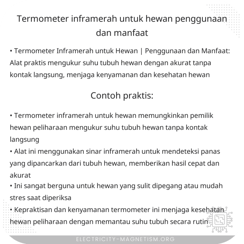 Termometer Inframerah untuk Hewan | Penggunaan dan Manfaat