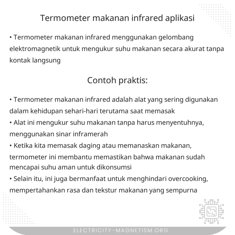 Termometer Makanan Infrared | Aplikasi