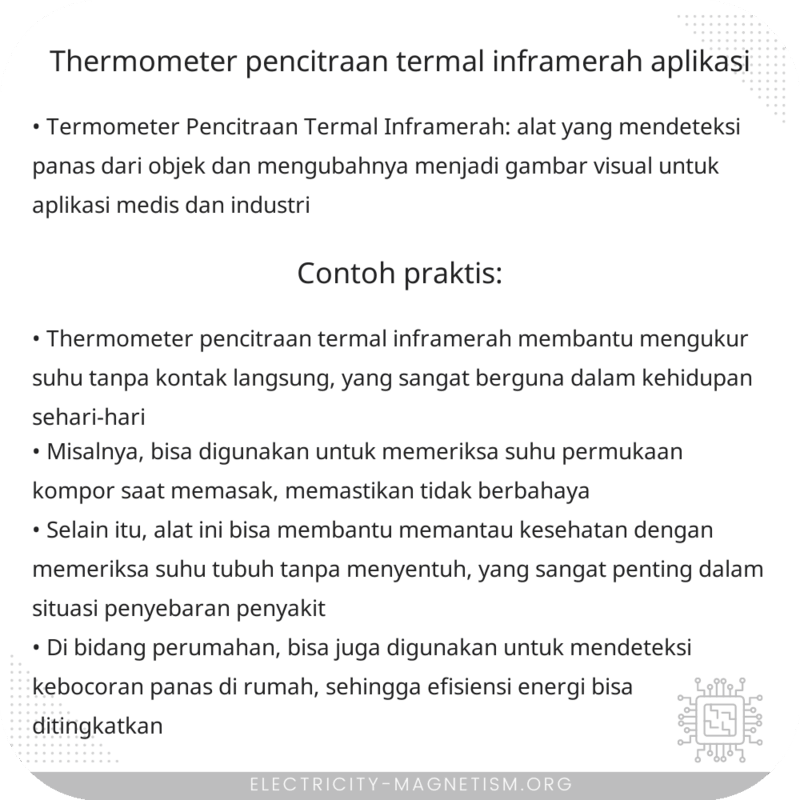 Thermometer Pencitraan Termal Inframerah | Aplikasi