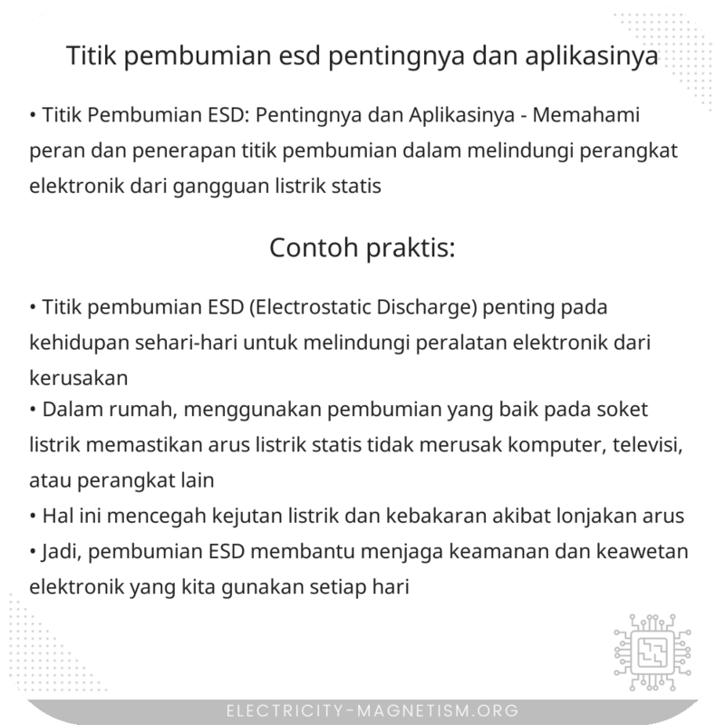 Titik Pembumian ESD | Pentingnya dan Aplikasinya