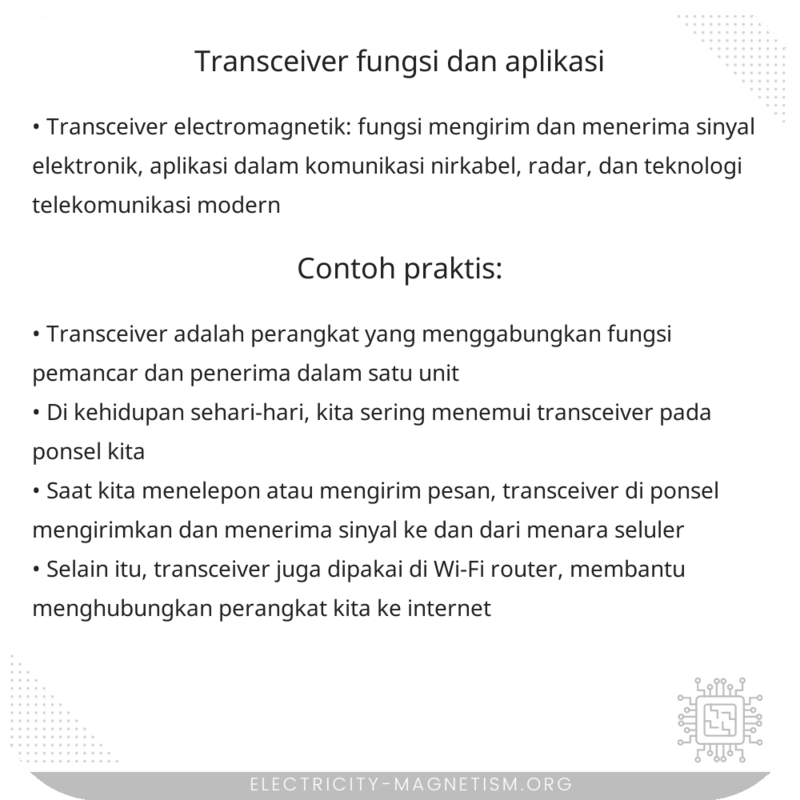Transceiver | Fungsi dan Aplikasi