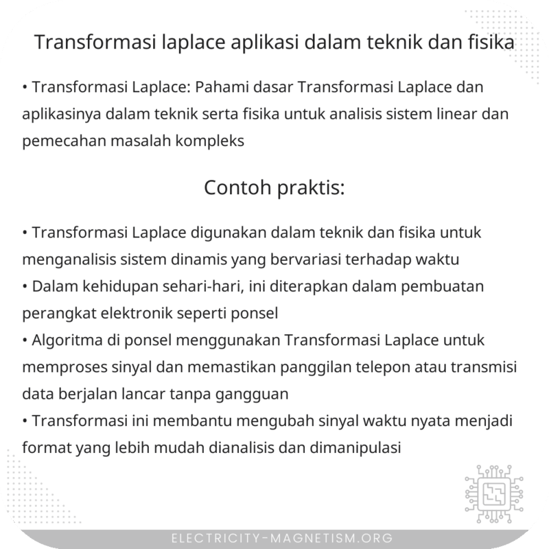 Transformasi Laplace | Aplikasi dalam Teknik dan Fisika