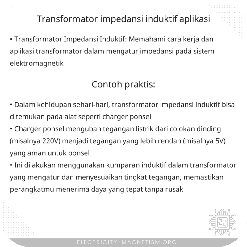 Transformator Impedansi Induktif | Aplikasi