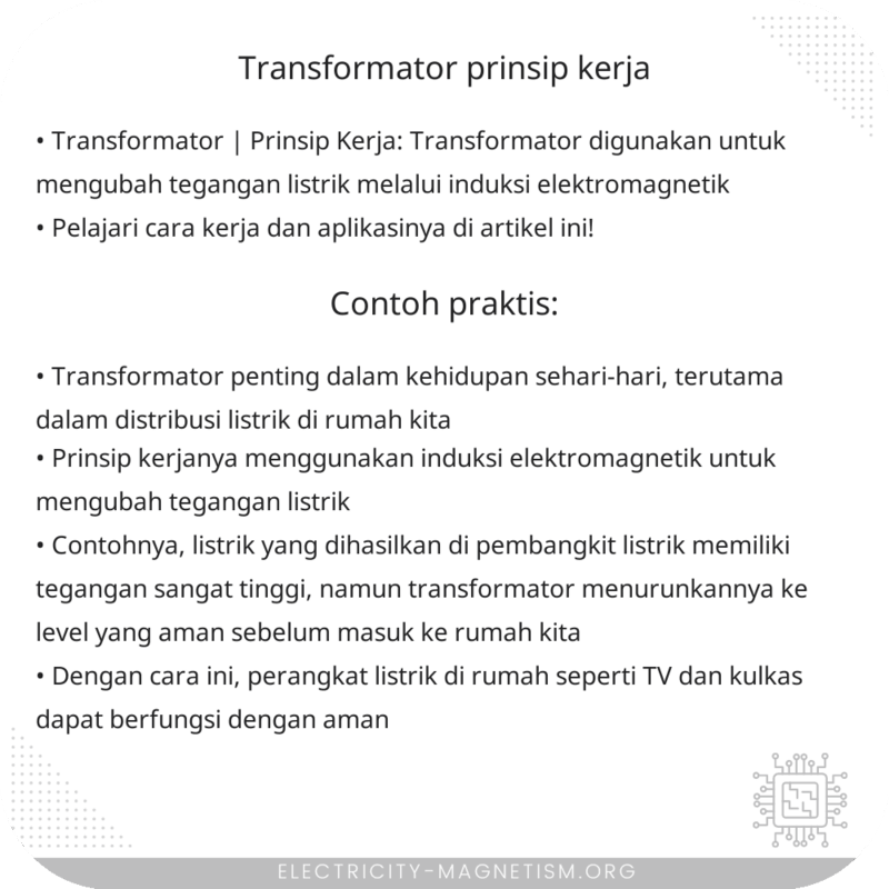 Transformator | Prinsip Kerja
