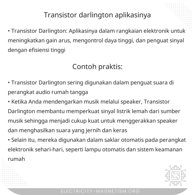 Transistor Darlington | Aplikasinya