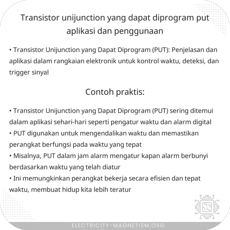 Transistor Unijunction yang Dapat Diprogram (PUT) | Aplikasi dan ...