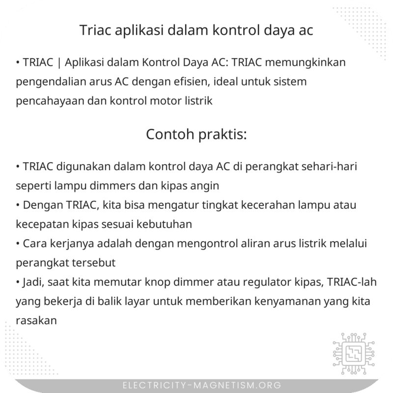 TRIAC | Aplikasi dalam Kontrol Daya AC